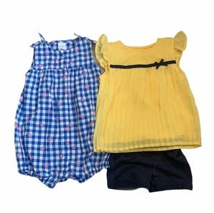 Mixed Brands - Yellow and Blue Baby Bundle, 9m